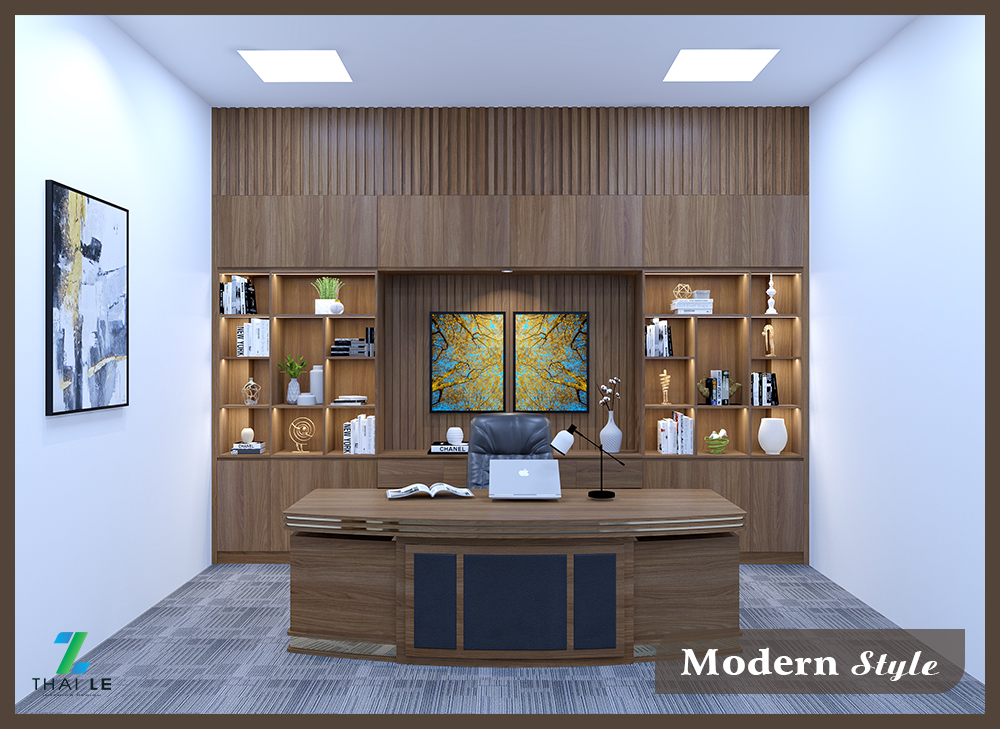 Thiết kế nội thất phòng giám đốc Phnôm Pênh Campuchia - 34m2